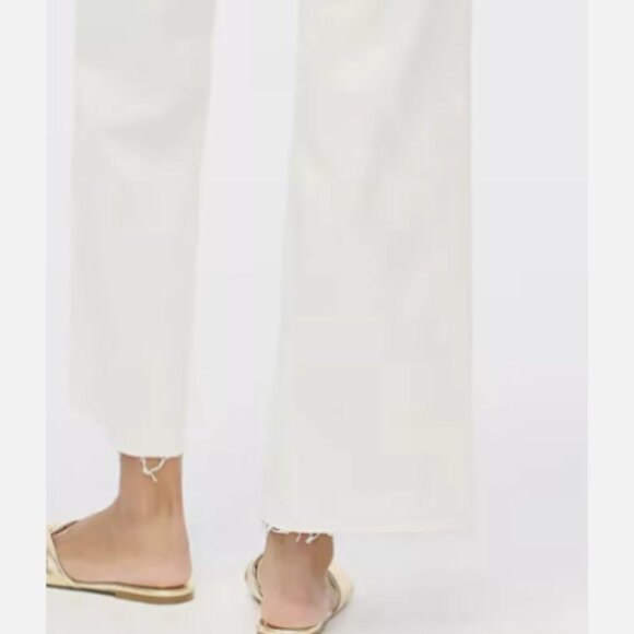 J.Crew Petite Wide-Leg Crop, All-day Stretch, Seashell White, 26P NWT - Picture 6 of 7